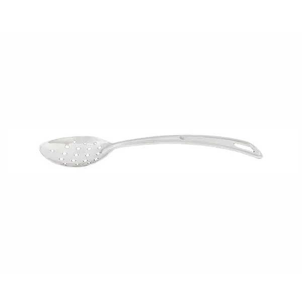 Thunder Group SLSBA413 Basting Spoon, 11", Perforated, Curved Handle, Stainless Steel