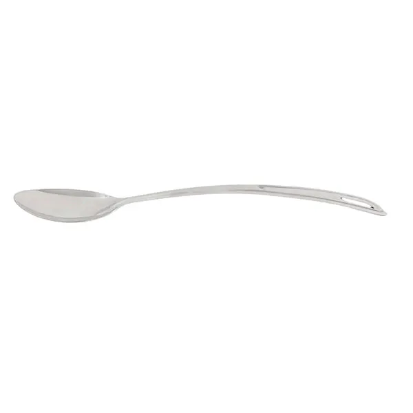 Thunder Group SLSBA611 Basting Spoon, 15", Solid, Curved Handle, Stainless Steel