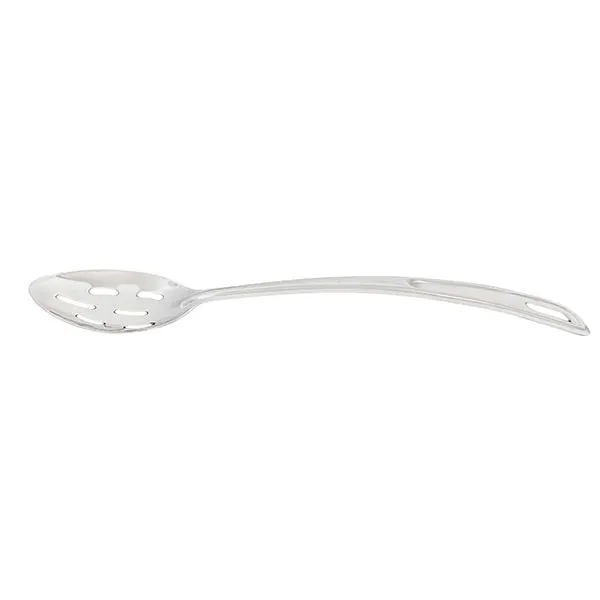 Thunder Group SLSBA612 Basting Spoon, 15", Slotted, Curved Handle, Stainless Steel