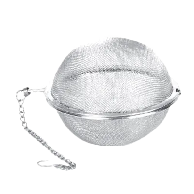 Thunder Group SLTB004 Tea Strainer, 3-1/2" Dia., Tea Ball With Chain And Mesh Lining