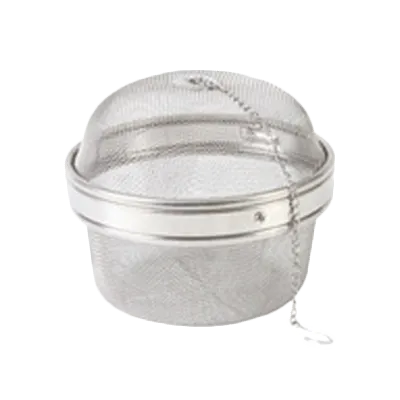Thunder Group SLTB006 Tea Strainer, 5-1/8" Dia., Tea Ball With Chain And Mesh Lining