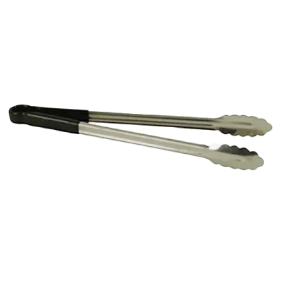 Thunder Group SLTG810K Utility Tongs, 10" L, One-Piece, Non-Slip, Black