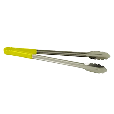Thunder Group SLTG810Y Utility Tongs, 10" L, One-Piece, Non-Slip