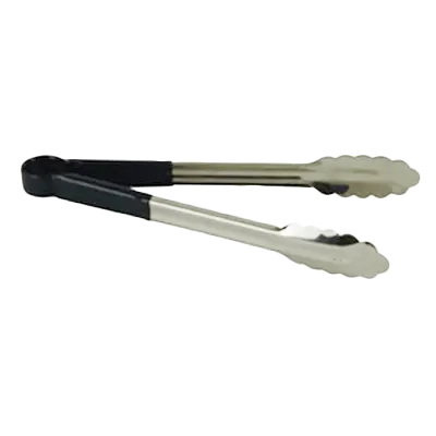 Thunder Group SLTG812B Utility Tongs, 12" L, One-Piece, Non-Slip, Blue