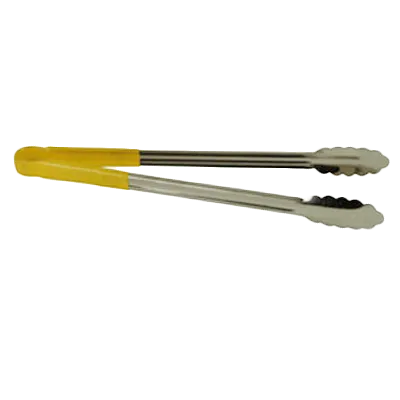 Thunder Group SLTG816Y Utility Tongs, 16" L, One-Piece, Non-Slip, Yellow