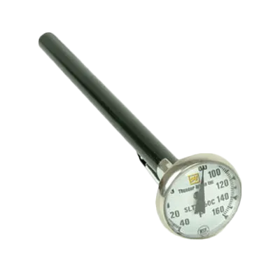 Thunder Group SLTH160 Pocket Thermometer - 1-1/8" Display, 5" Stem, -40°F to 160°F Range, NSF Certified, Pocket Clip