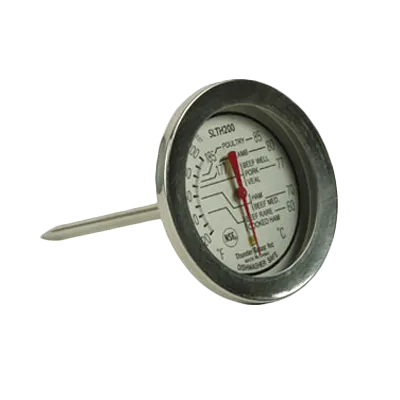Thunder Group SLTH200 Meat Thermometer, Zoned Dial Display With Stem, 120° To 200° F Temperature Range