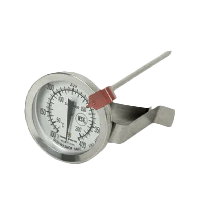Thunder Group SLTHD400 Deep Fry & Candy Thermometer – Steel Dial, 100°F‑400°F (37°C‑204°C), NSF Dishwasher‑Safe