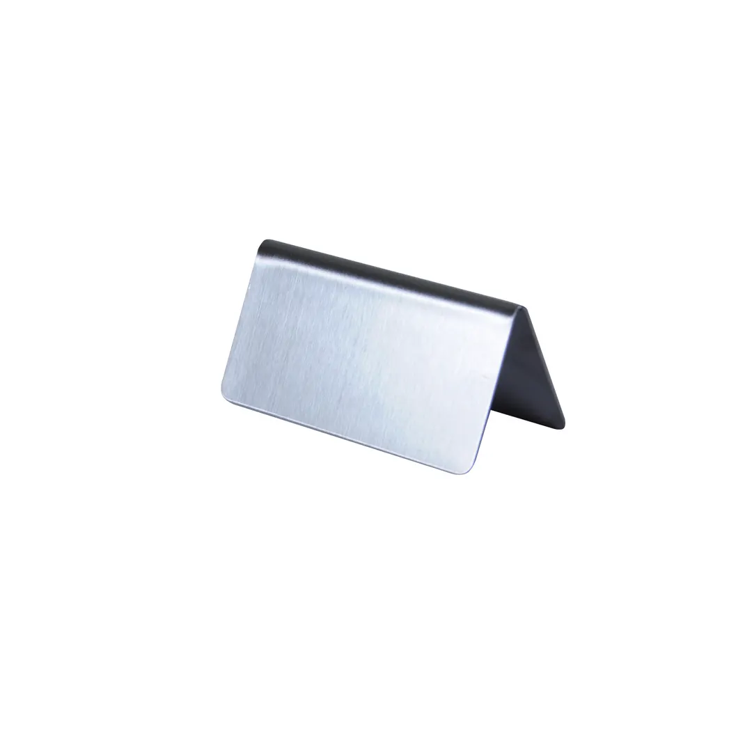 Thunder Group SLTS3151 Table Tent Sign "Blank", 3"L X 1-1/2"H, Stainless Steel