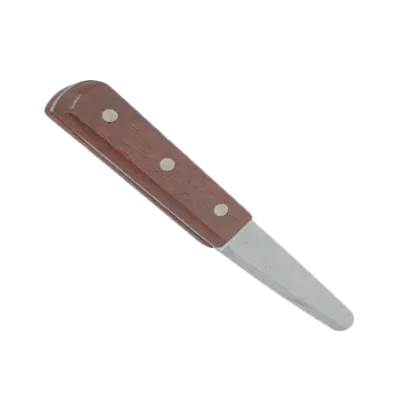 Thunder Group SLTWCK007 - Clam Knife, 3-1/4" Blade, 7-1/4" Length, Solid Wood Handle, Wood Finish for Seafood Prep