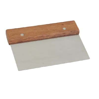 Thunder Group SLTWDS006 Dough Scraper, 6" X 4", Wood Handle, Stainless Steel