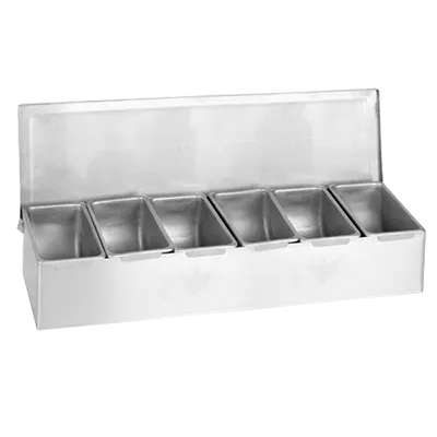 Thunder Group SSCD006 Bar Condiment Dispenser, Countertop Design, 6-Compartment