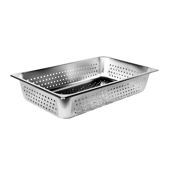 Thunder Group STPA3004PF Steam Table Pan, Full Size, Perforated, 4" Deep, 18/8 Stainless Steel