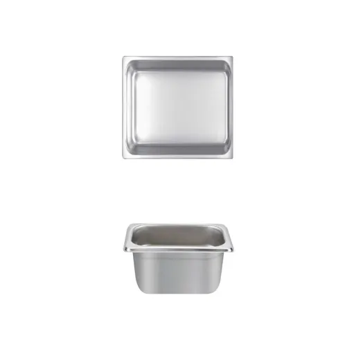Thunder Group STPA4164 Steam Table Pan, 1/6 Size, 4" Deep, Anti-Jam, 18/8 Stainless Steel