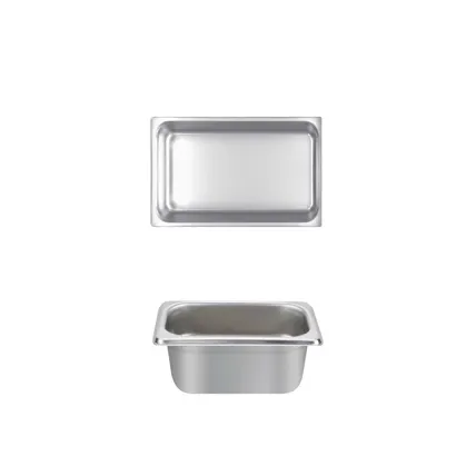 Thunder Group STPA4192 Steam Table Pan, 1/9 Size, 2-1/2" Deep, Anti-Jam, 18/8 Stainless Steel