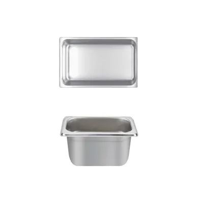 Thunder Group STPA4194 Steam Table Pan, 1/9 Size, 4" Deep, Anti-Jam, 18/8 Stainless Steel