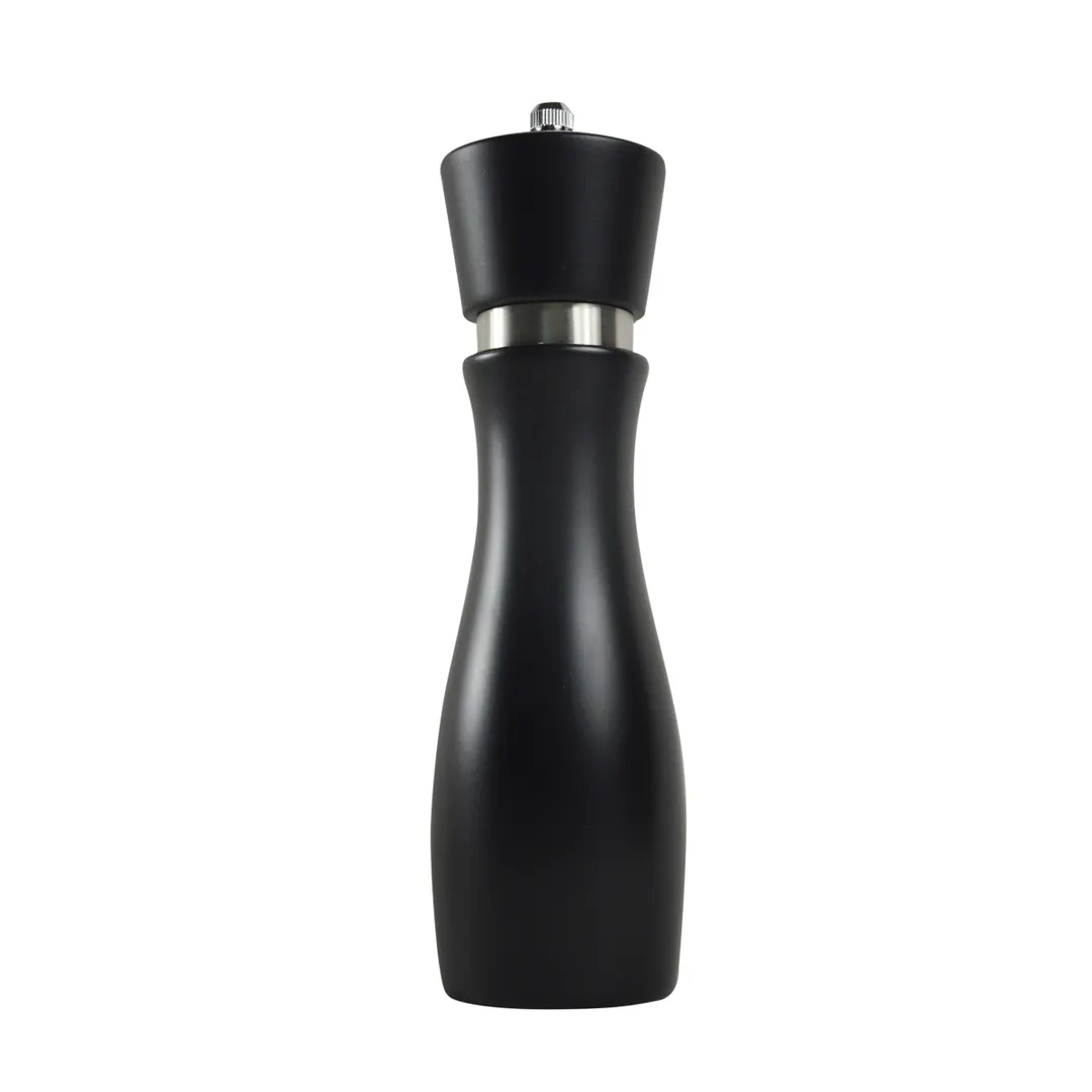 Thunder Group WDPM008BK Beechwood Pepper Mill, 8"H, Black