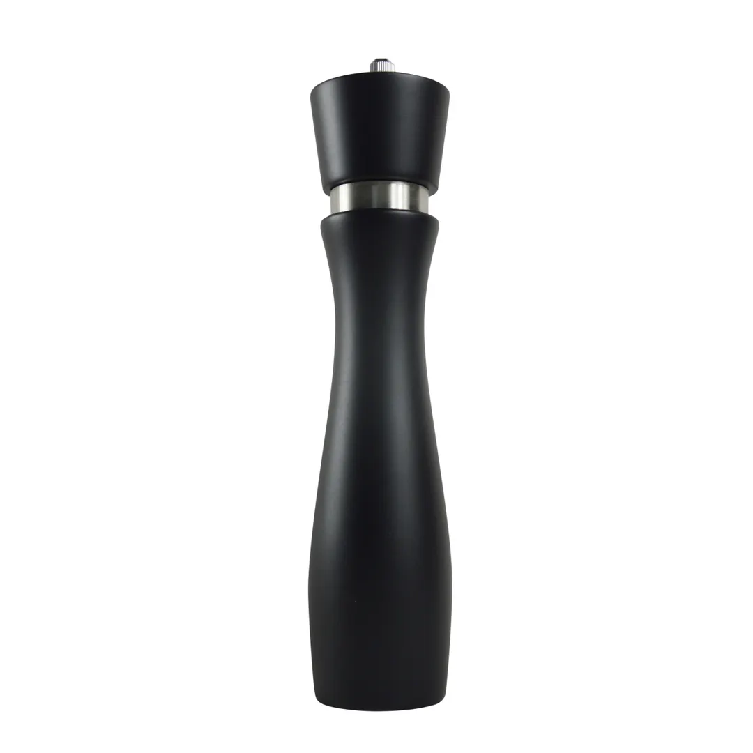 Thunder Group WDPM010BK Beechwood Pepper Mill, 10"H, Black