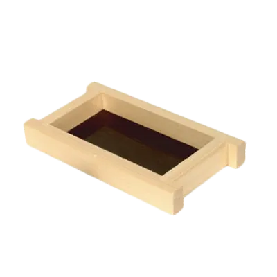Thunder Group Y-95 Shoyu Sauce Holder Tray, 8" X 4-1/2", Without Handles, Shiraki Wood