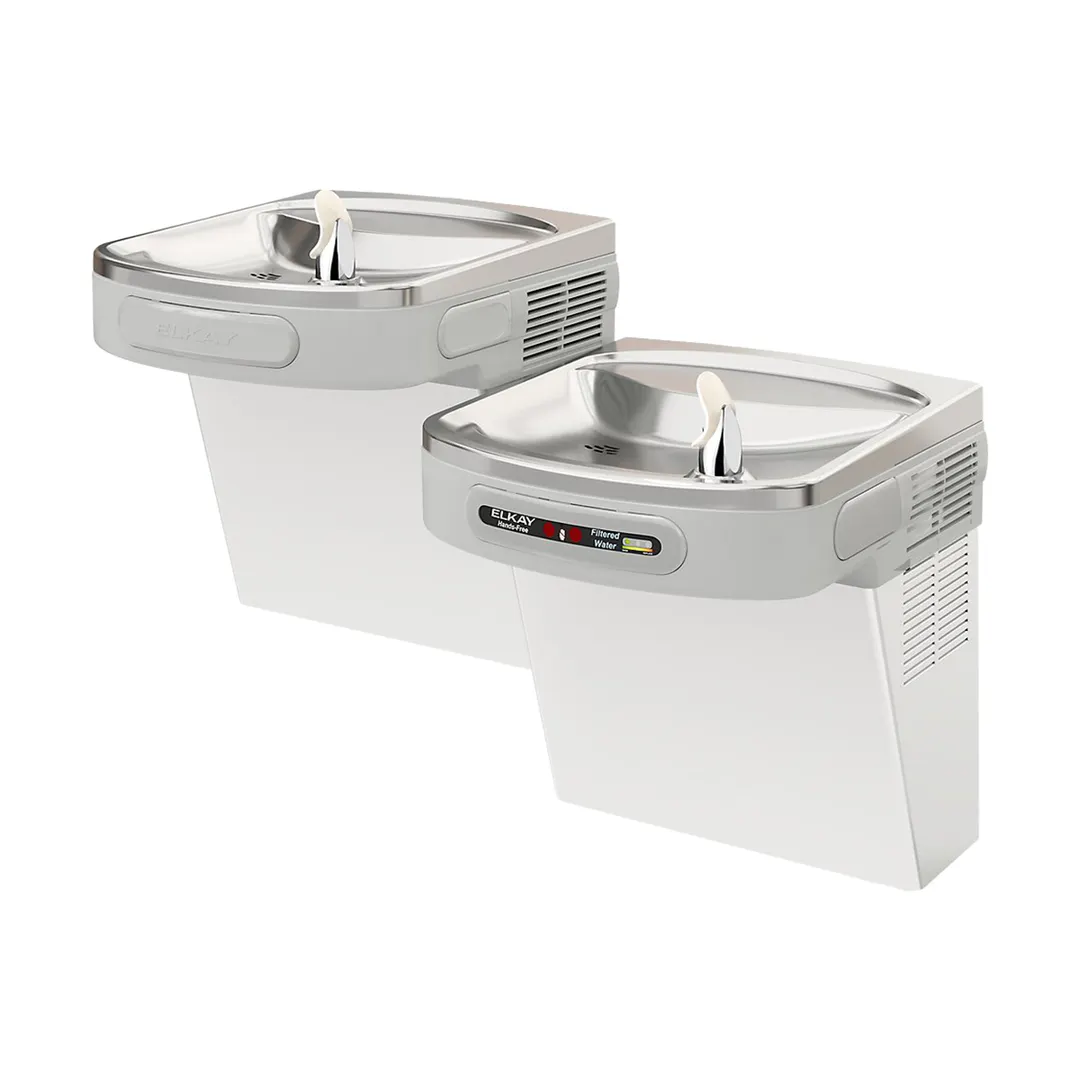 Elkay EZOSTL8SC Double Station Bi-Level ADA Water Cooler - Hands-Free, Non-Filtered / Refrigerated