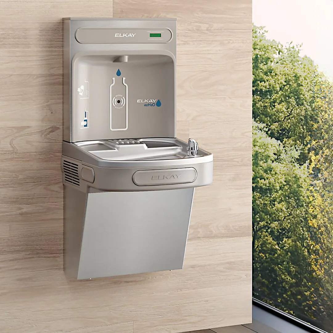 Elkay EZS8WSVRSK 19" Wall Mount ezH2O® Bottle Filler w/ ADA Vandal-Resistant Cooler - Stainless