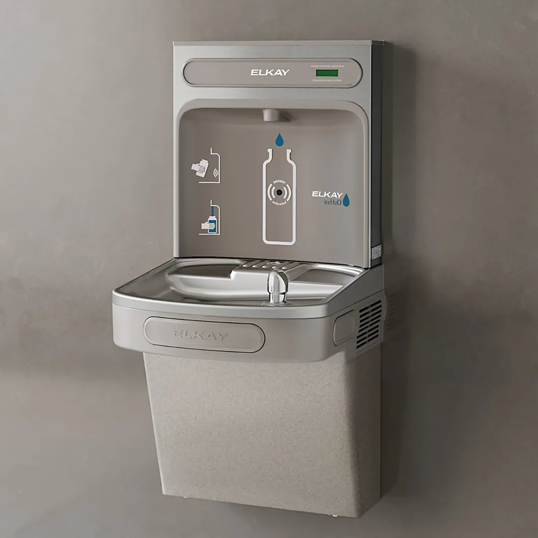 Elkay EZSDWSVRLK 19" ezH2O® Bottle Filler w/ ADA Vandal-Resistant Cooler, Non-Refrigerated - Gray