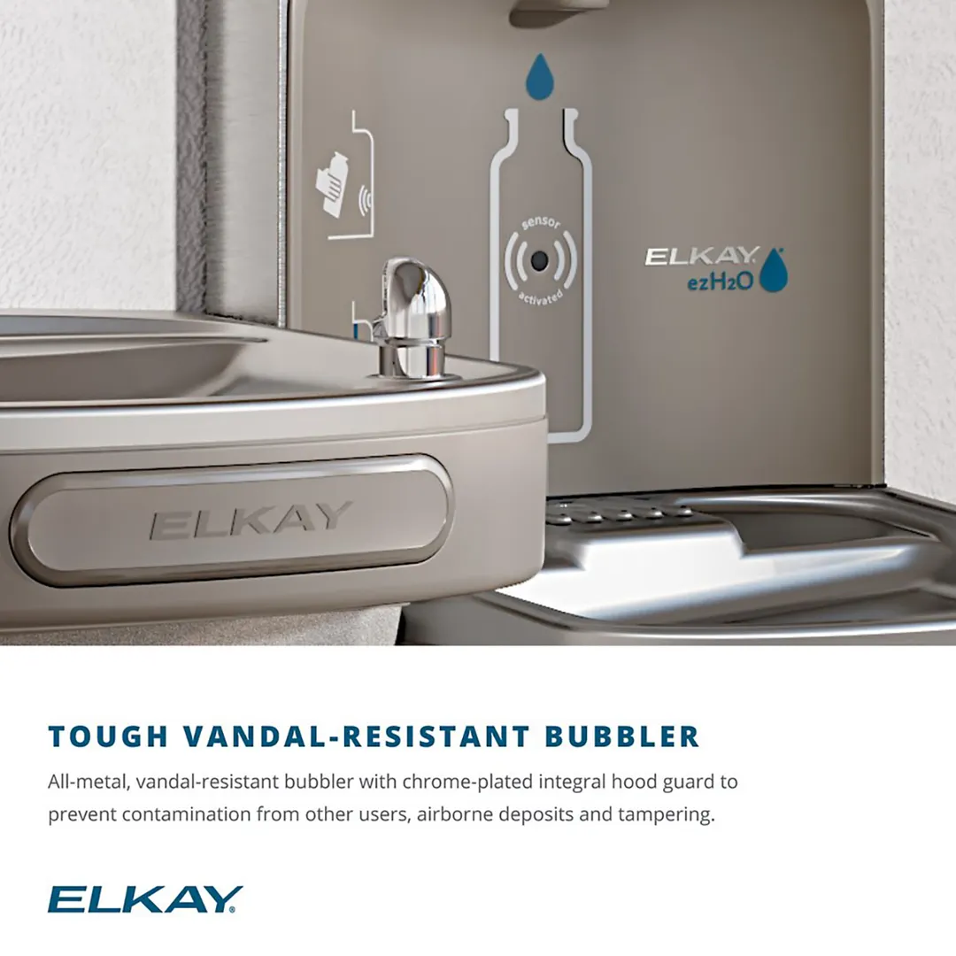 Elkay EZSDWSVRLK 19" ezH2O® Bottle Filler w/ ADA Vandal-Resistant Cooler, Non-Refrigerated - Gray