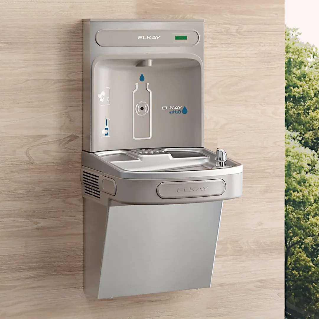 Elkay EZSDWSVRSK ezH2O® Bottle Filler w/ ADA Vandal-Resistant Cooler, Non-Refrigerated - Stainless