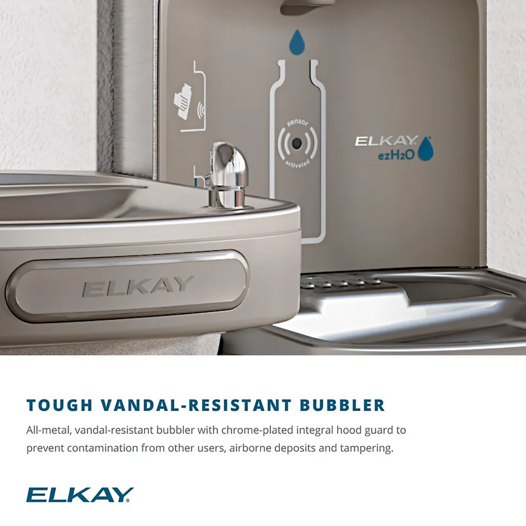 Elkay EZSDWSVRSK ezH2O® Bottle Filler w/ ADA Vandal-Resistant Cooler, Non-Refrigerated - Stainless