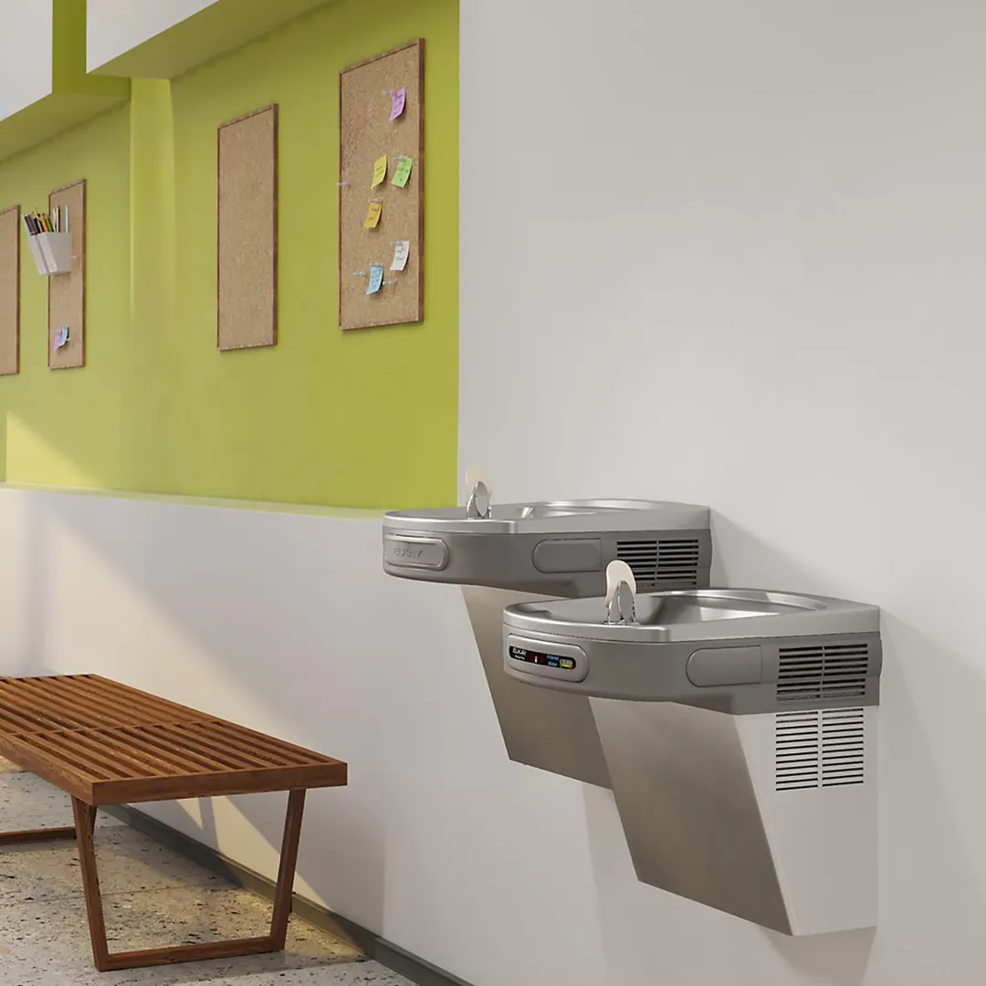 Elkay LZOSTL8SC 36" Versatile Bi-Level ADA Cooler, Hands-Free - Filtered / Refrigerated - Steel / 8 GPH