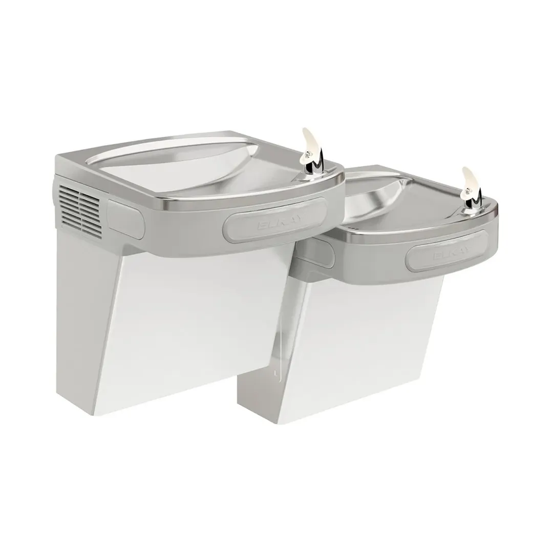 Elkay LZSTLDDSC Wall Mount Versatile Bi-level ADA Cooler, Filtered / Non-refrigerated / Light Gray 