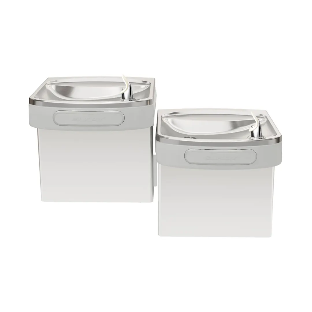 Elkay LZSTLDDSC Wall Mount Versatile Bi-level ADA Cooler, Filtered / Non-refrigerated / Light Gray 