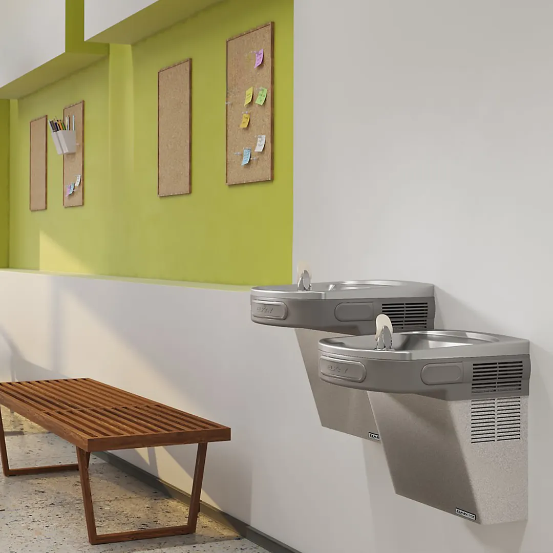 Elkay LZSTLG8LC 36" Wall Mount Bi-level Versatile ADA Cooler, Filtered / Refrigerated - Light Gray