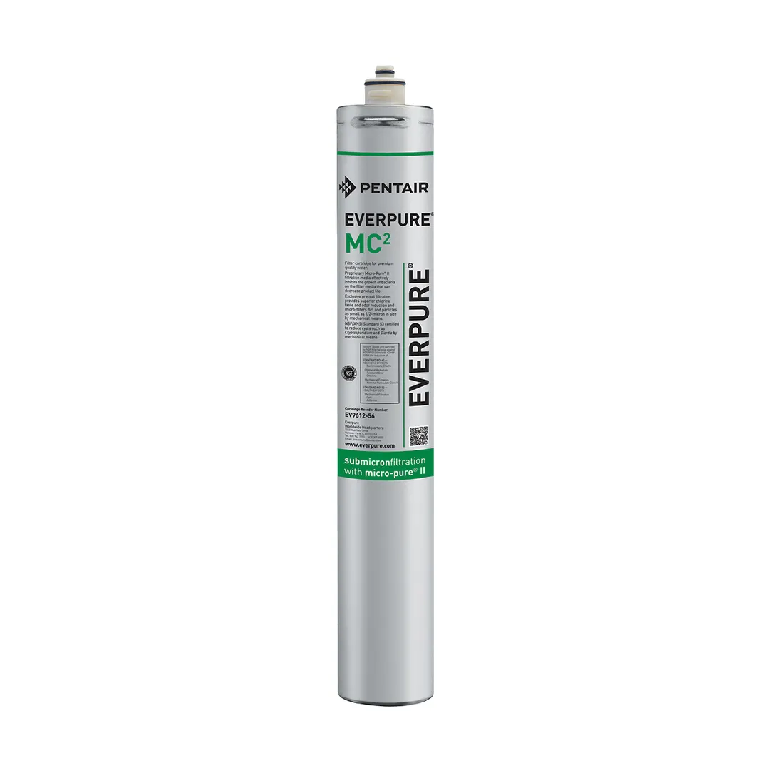 Everpure EV961256 Mc² Water Filter Cartridge, For Cold Beverage Applications, 1.67 GPM, 9,000 Gallons