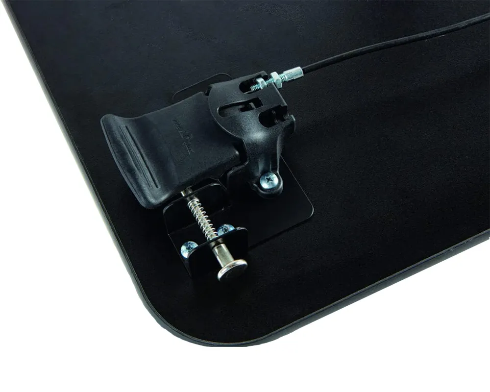 FLAT Tech CT2064 Self-Stabilizing Adjustable Height Black Table Base with Pneumatic Post- 22" x 22"