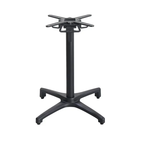 G & A FX2626 Aluminum Table Base, 26"x26" Base Spread, Dining Height, Black Finish, Folding & Nesting