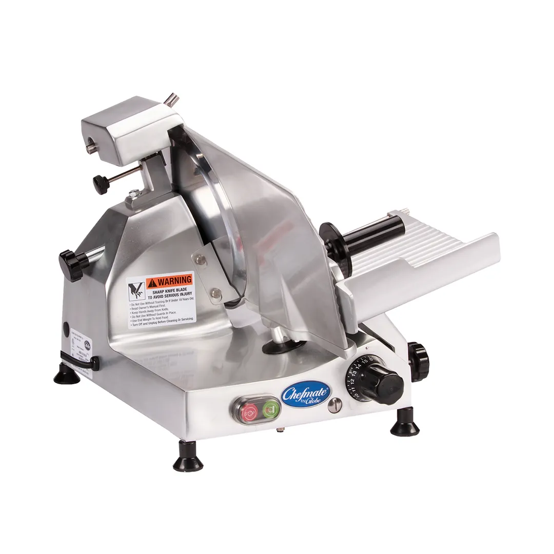 Globe C10 Chefmate Series 10" Compact Manual Meat Slicer, Belt-Driven, 1/4 HP