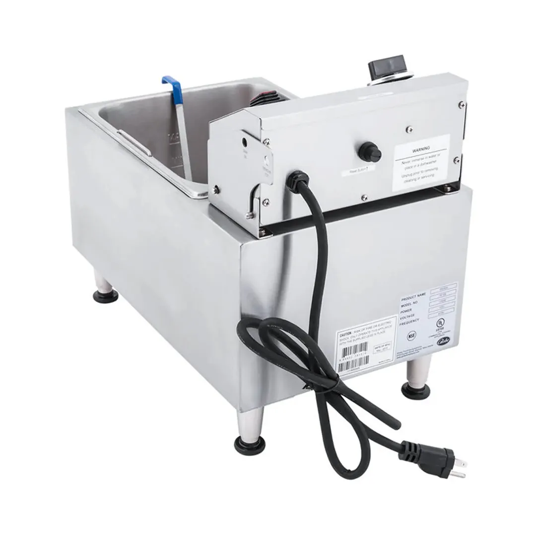 Globe PF10E Full Pot Countertop Electric Fryer with 10 lbs Capacity, 2 Baskets, 1.7 kW, 120v