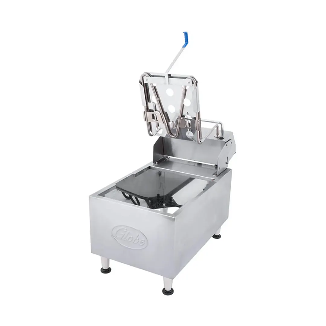 Globe PF10E Full Pot Countertop Electric Fryer with 10 lbs Capacity, 2 Baskets, 1.7 kW, 120v