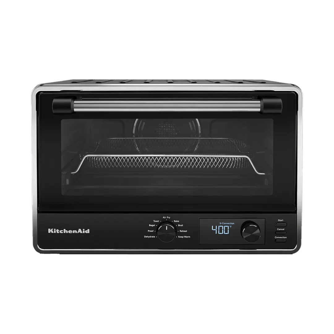 KitchenAid KCO124BM Countertop Digital Convection Oven w/ Air Fry, No Flip Air Fry Basket, 120V