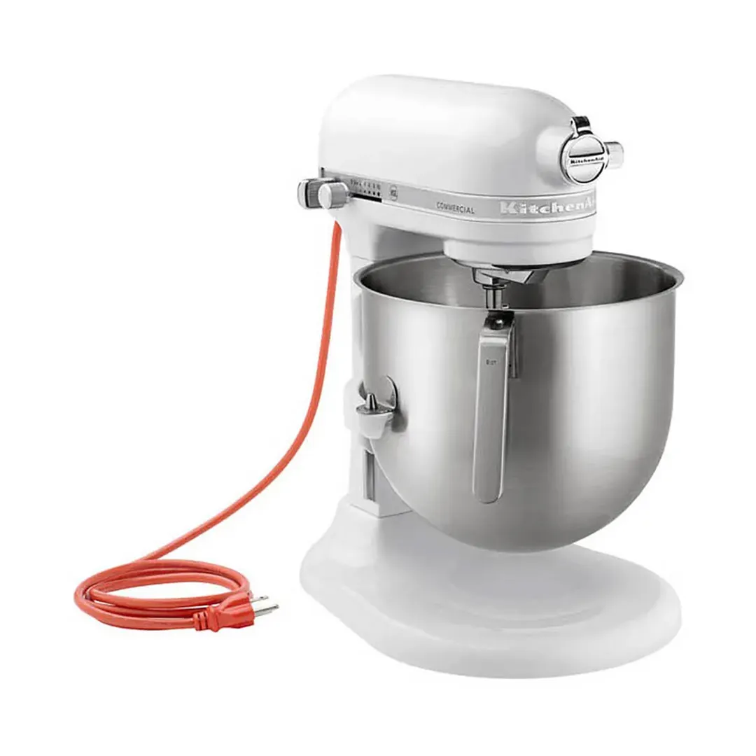 KitchenAid KSM8990WH Commercial 8-qt Bowl Lift Stand Mixer, White