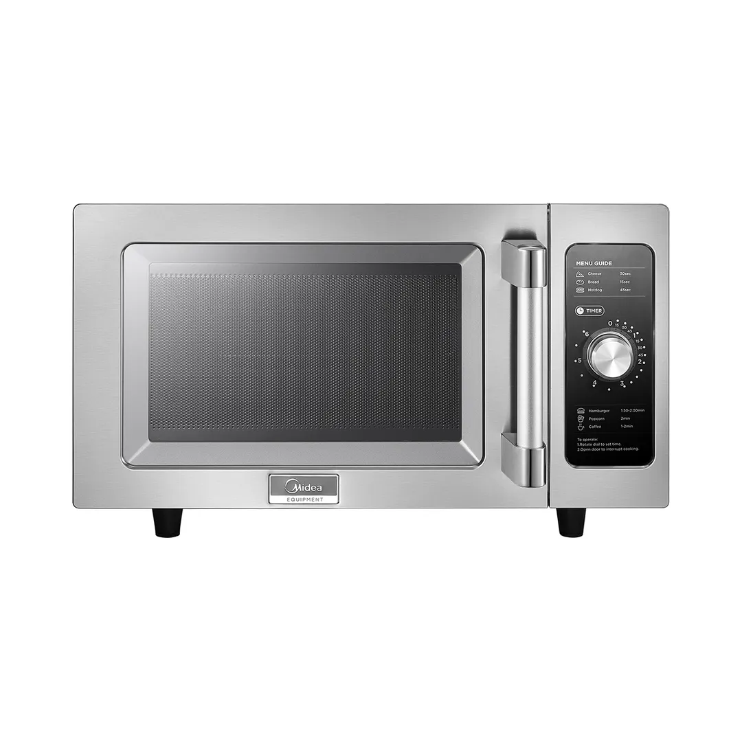 Midea 1025F0A 1000 W Light Duty Commercial Microwave Oven, 0.9 Cu Ft, Dial Controls, 120V