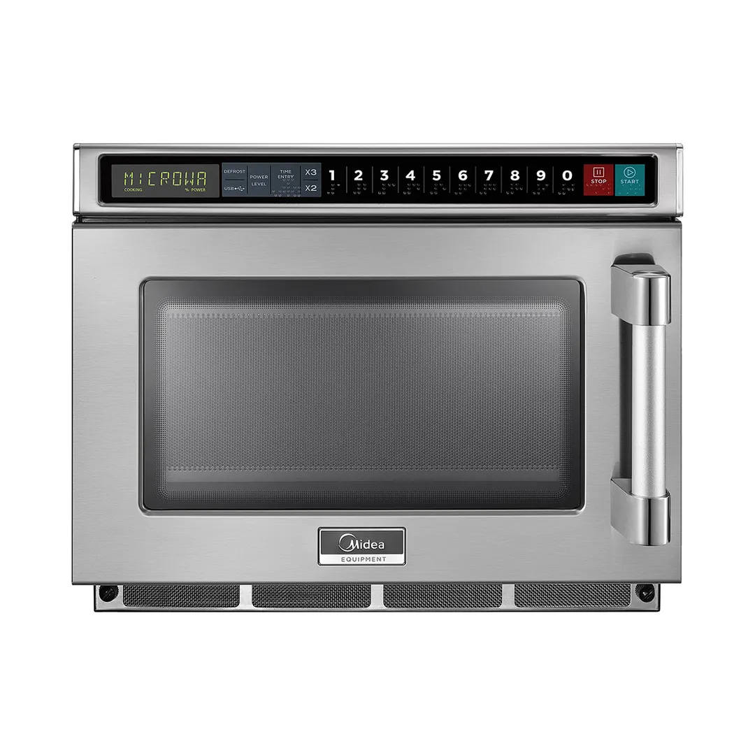 Midea 2117G1A 2100 Watt Heavy Duty Commercial Microwave Oven, 0.6 Cu. Ft., Touch Pad, 208/30V