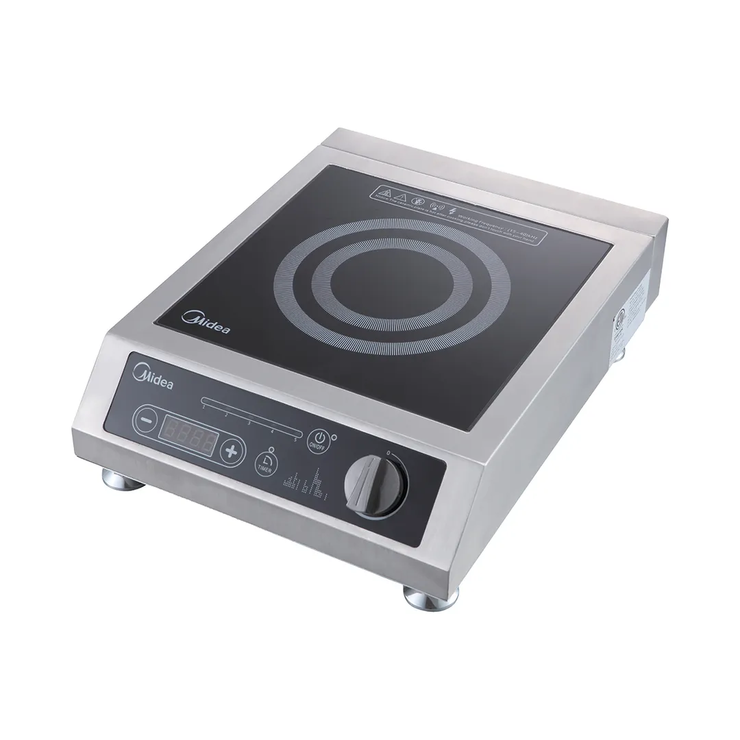 Midea MIC1800F 1800 Watt Single Hob Countertop Induction Range, Dial Control
