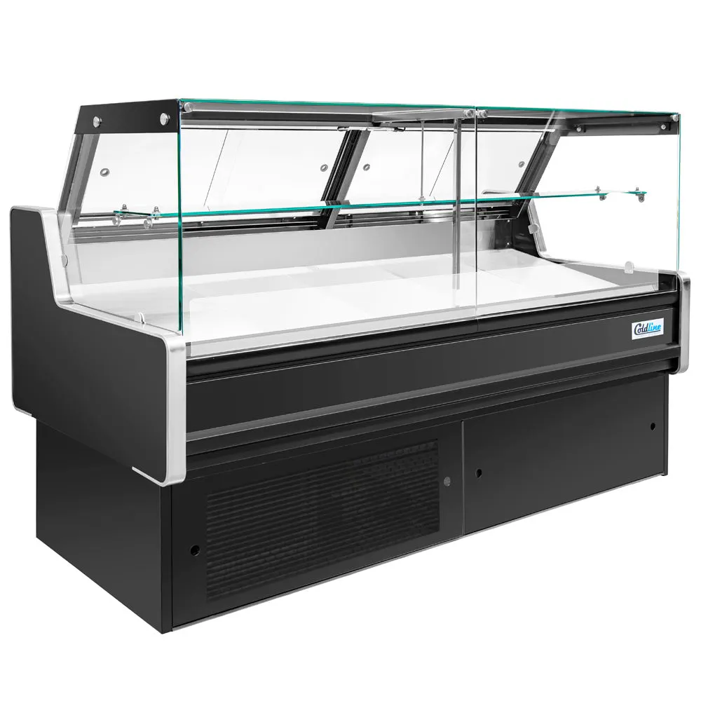 Coldline LDC98 Meat Deli Display Case, 101.6"Wx33.5"Dx47.2"H, Steel, 3/4 HP, LED, 33-41°F Control