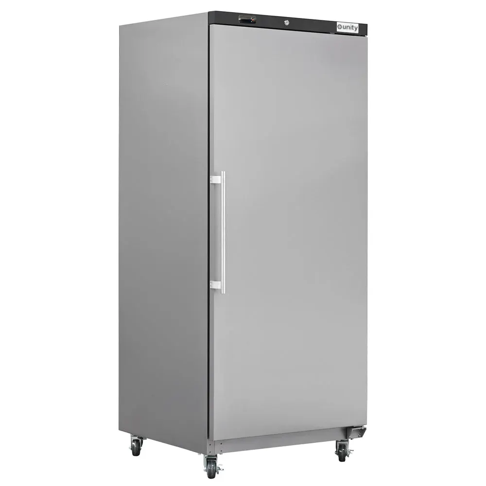 Unity U-22FE 30.7" 1-Solid Door Reach-In Freezer, Bottom Mount, 18 cu. ft., Painted Sheet Exterior, HIPS Interior