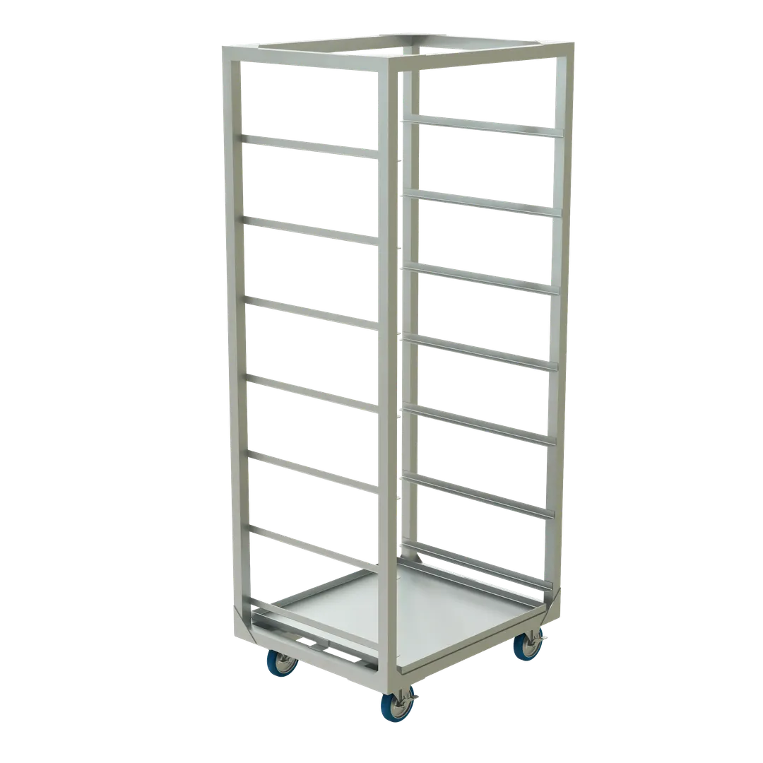 Winholt AL-3207CR-M-DP Mobile Produce Crisping Rack, 26"W x 32.5"L x 79.75"H, Aluminum, Holds 7 Trays