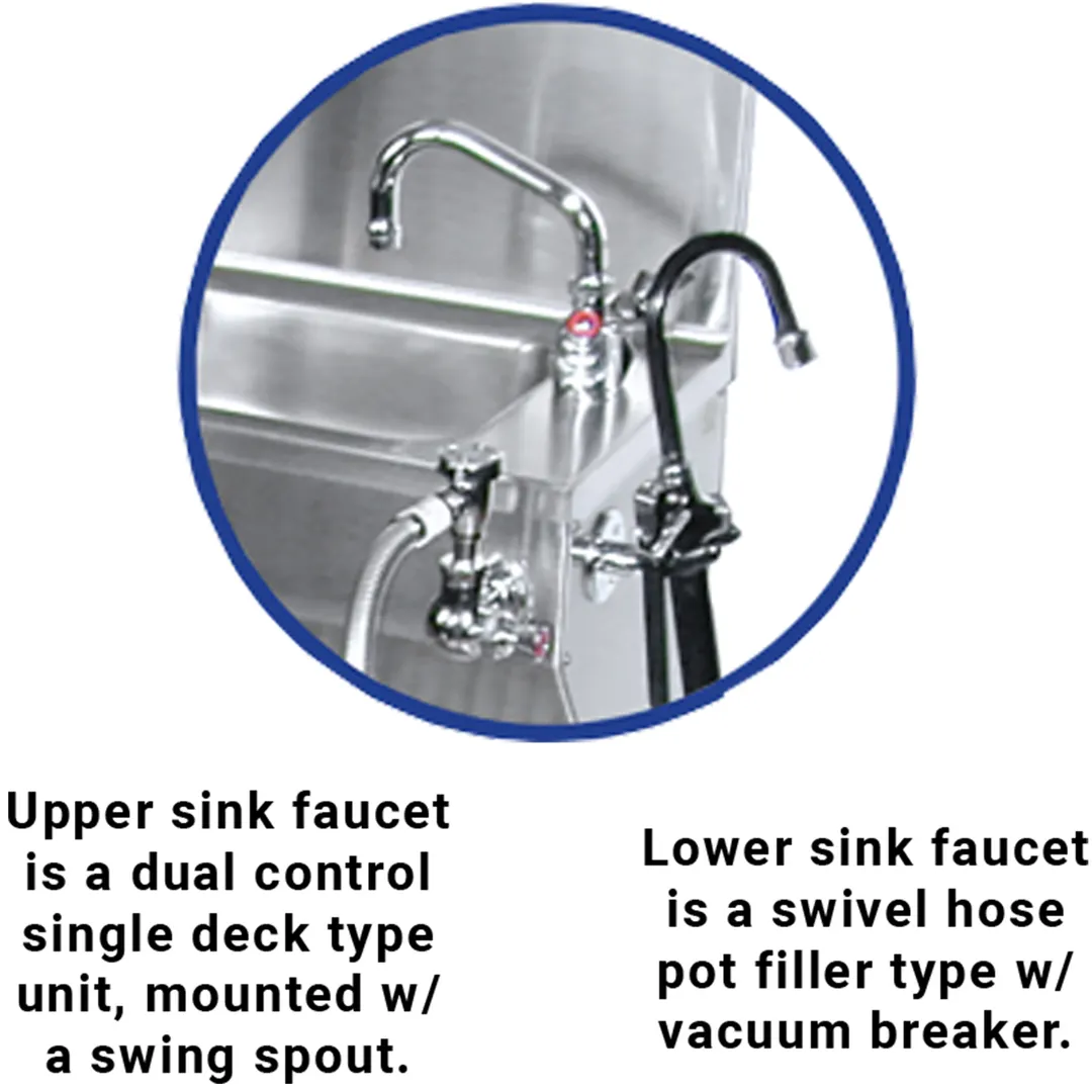 IMC Teddy CMS-X Combination Hand & Mop Sink, Free-Standing,