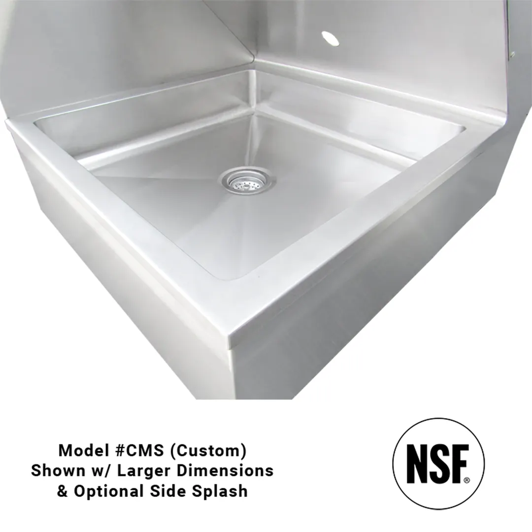 IMC Teddy CMS-X Combination Hand & Mop Sink, Free-Standing,