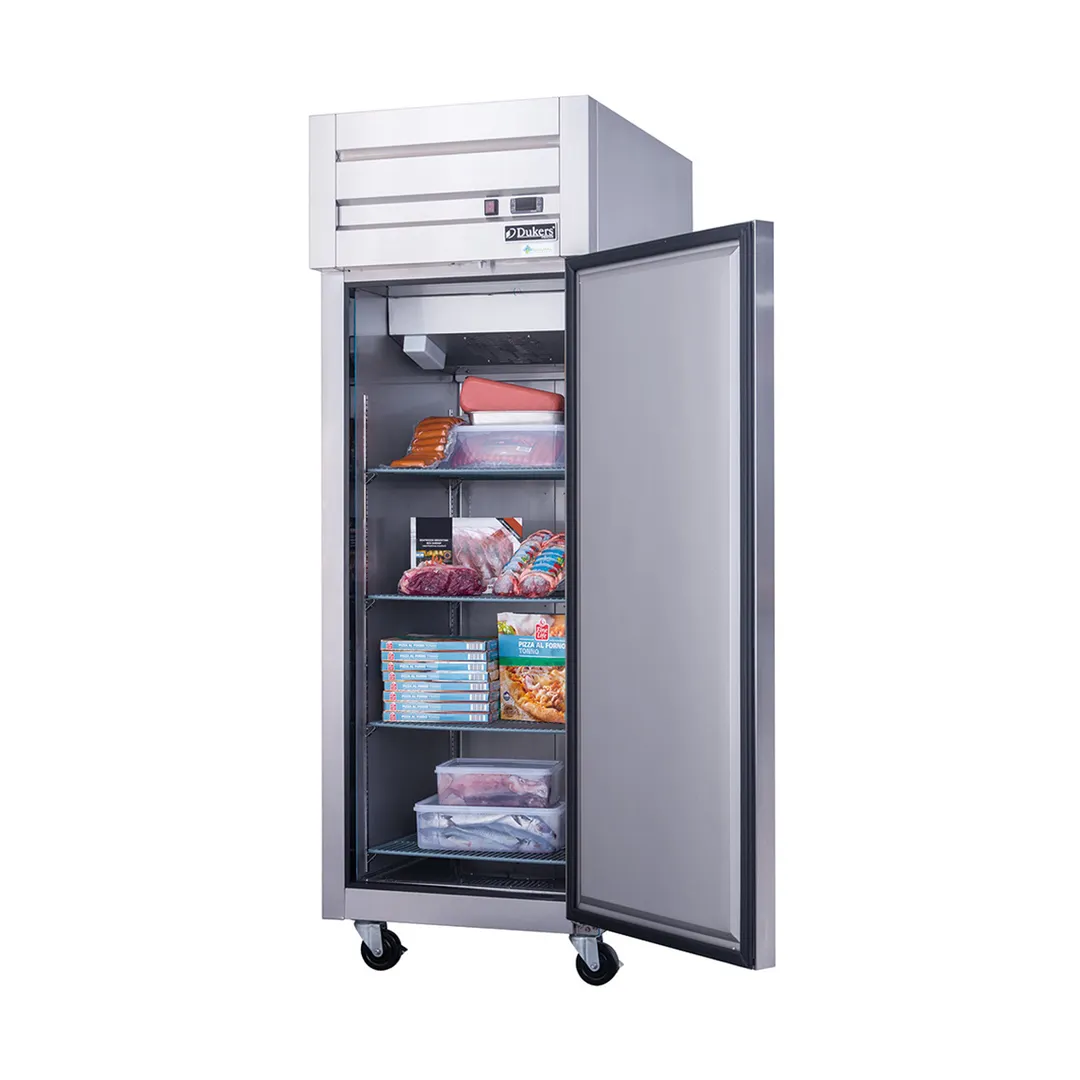 Dukers Appliance Co D28AF 28" 1-Solid Door Reach-In Freezer, Top Mounted, Stainless Steel, 18 cu. ft.